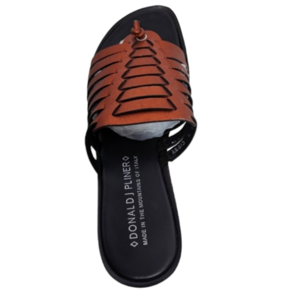 Donald J Pliner Cissy Strappy Wedge Copper Sandals Platform 7.5 - Picture 3 of 6